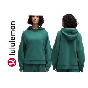 Lululemon Scuba Oversized Pullover Hoodie Teal Green Thumbholes Xs/S Athleisure